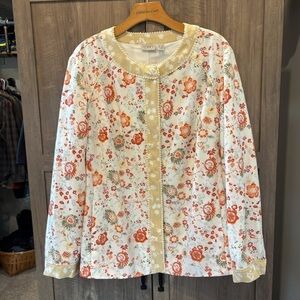 Logo Lori Goldstein 1X Jacket mixed floral print jacket